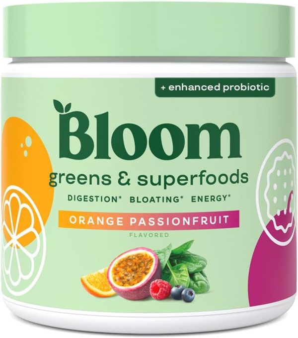 Bloom Nutrition Superfood Greens Powder, Digestive Enzymes with Probiotics and Prebiotics, Gut Health, Bloating Relief for Women